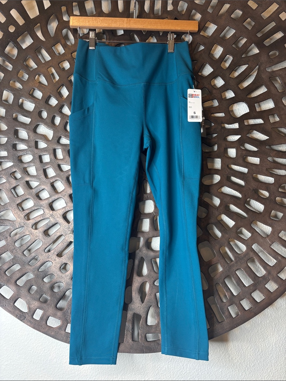 🏃 Activewear Performance Leggings Small NWT 32 Degrees Side Pockets Stretch 🏃